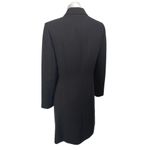 Tahari Women's Black Pinstriped Long Sleeve Button Up Trench Coat Jacket Size 6 Photo 1