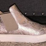 Snakeskin Metallic Sneakers Silver Size 7 Photo 0