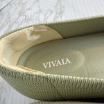 Vivaia Shoes Womens Size 9 Green Beige Knit Ballet Flats Bow Slip On Comfort Photo 4