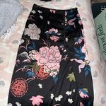 ZARA Floral Satin Skirt Photo 4