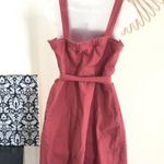 Gap Coral pink Apron Dress. Thick strap cami button belted dress with front pockets. Photo 2