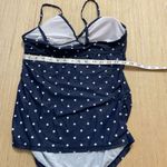 Ziola Maternity Polka Dot Navy White Tankini Top ONLY Size Medium New Blue Photo 3