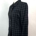 Jones New York Jones, New York, Black White Plaid Button Blazer Jacket Size 8 Photo 4