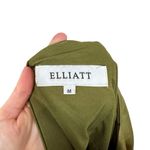 Elliatt  Camo Asymmetric Satin Halter Dress in Khaki Green Photo 11