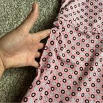 Lands' End Pink Wood Lily Medallion Tile Short Sleeve Button Front Mini Dress L Photo 5