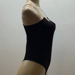 Eye Candy  Size L/XL Black Ribbed Bodysuit. Preloved Photo 2