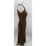 ZARA  Brown Knit Cold Shoulder Long Sleeve Midi Dress Size S New NWT Ribbed Photo 7