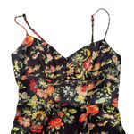 Urban Outfitters Floral Print Strap Spaghetti Button Ruffled Mini Dress Size M Photo 2