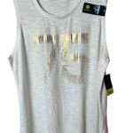 Xersion Women's White Sleeveless with Gold Details Athletic Workout Tank Sz M Photo 3