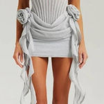 Heiress Beverly Hills Silver Lurex corset dress Photo 0