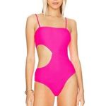 Solid & Striped Swimsuit SZ Large Cameron Cutout One Piece NWT Crinkle Rib Pink Photo 0