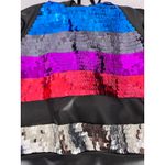 No Ka'Oi Sequin Hoodie Faux Leather Trim Pullover Athleisure Top 00 Black Photo 6