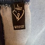 Windsor  Blue Lace-Up Mini Denim dress Size Large Photo 1