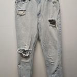 Abercrombie & Fitch High Rise Mom Jeans Women’s sz 28 | 6R Blue Denim Jeans Rip Photo 11