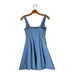 Color Me‎ Courtney Dress Womens 0 Blue Denim Alle Utility Fit And Flare Mini Photo 3