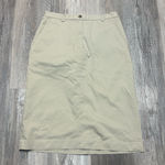 Orvis Women’s  Khaki Long Skirt Size 10 Missing Button A1-100 Photo 0