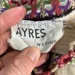 Vintage 1970s Ayers Elegant Cream Embroidered Long Sleeve Dress Size XL White Photo 3