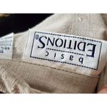 basic editions  Women's Beige Linen Single Breasted Blazer & Skirt 2 Pc's Suit XL Photo 7