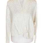 Eileen Fisher  White Organic Cotton Short Boxy Cardigan Womens Size XS Photo 0