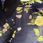 Unbranded Navy Blue Floral 90s Style Midi Long Slip On Dress Size Small Photo 6