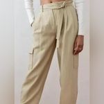 Wilfred  Aritzia Kafka Belted‎ Linen Blend Cargo Pants EUC Size 4 Photo 2
