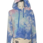 Wildfox Women’s XL Cropped Tie Dye Hoodie Sweatshirt Blue Pink Pullover Photo 0