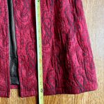 Bisou Bisou Paisley Jacquard Brocade Fitted Long Jacket Coat Dress 90s Red Photo 10