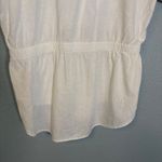 Caslon  Women's Twist Front Linen Blend Collared Blouse White‎ Sz Small Petite Photo 8