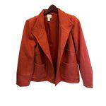 Chico's Women's Burnt Orange Open Front Jacket Size 1 Long Sleeve Casual Photo 4