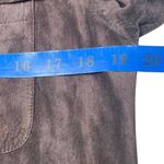 Ann Taylor Suede Leather Button Front Shirt Jacket Brown Womens S Photo 6