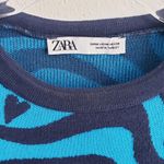 ZARA Long Sleeve Cropped Sweater Retro Heart Photo 7