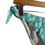 Vitamin A  Lou Tie Side Seafoam Pucker Gingham Bikini Swimsuit Bottoms Size Large Photo 3