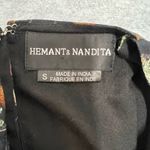 Hemant and Nandita Embroidered 100% Silk Jumpsuit Open Side & Back S Indie Boho Photo 8