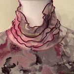 Size small long sleeve Purple pink and green flowered long sleeve top EUC Photo 2