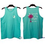 Tank top Love You to the Moon and Back M Green Size M Photo 1