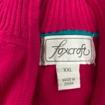 Foxcroft  Pink 1/4 Zip Sweater Size XXL NWT Berry Color Women’s Photo 2