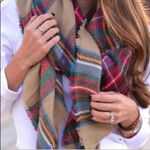 Modcloth  bloggers favorite Loch & Key Tartan plaid large blanket scarf Photo 2