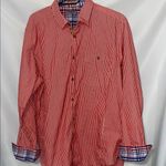 Ted Baker Red Striped BLUE RED PLAID ACCENT WOMENS Shirt SIZE 6 CLEAN Photo 0
