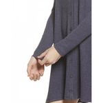 Lulus Sweet Comfort Long Sleeve Swing Sweater Dress Heather Navy XS Photo 7