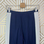 Reformation Side Stripe Flared Pants in Navy Blue White Size US XS Photo 1