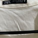 ZARA Ivory Linen Cut Out Bodysuit Photo 3