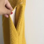 Maeve  Anthropologie Lace Floral Top Mustard Dress Sleeveless Pockets Size‎ S Photo 5