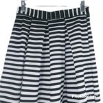 Faith and joy  Black White Stripe Pleated A Line Contemporary Office Skirt S Photo 1