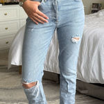Aritzia citizens of humanity denim ripped straight jeans Photo 0