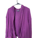 Torrid  Tie Front Hoodie Cardigan Open Front Waffle Knit‎ Purple Plus Size 1 Photo 1