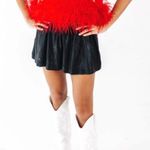The Impeccable Pig Red Feather Blouse  Photo 0