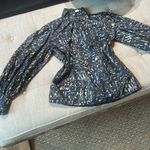 Hunter Bell New York Pleated Mock-neck Blouse Size Small Photo 2