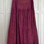 Soft Surroundings purple gold metallic bubble hem midi skirt xs Photo 1