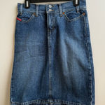 Guess  Knee Length Denim Skirt Cotton Jean Size 6 Photo 0