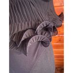 Free People  Black Ruffle Top Bodysuit sz S Photo 6